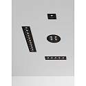 ACB recessed luminaire INVISIBLE 3980/45 IP20, black 3W 170lm 3000K 36� 36�