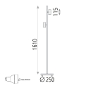 ACB floor lamp GINA GU10 IP20, black 