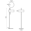 ACB Standerlampe CLIP 8178 med sk�rm E27 IP20, sort 
