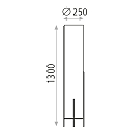 ACB Standerlampe NAOS 130 med afbryder E27 IP20, guld 