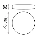 ACB V�g- og Loftlampe MOON 969/28 E27 IP44, opal, hvid d�mpbar