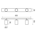 ACB Spot GINA 3874/R3 3-flammer, justerbar GU10 IP20, opal, hvid d�mpbar