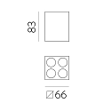 ACB ceiling luminaire INVISIBLE 3980/66 IP20, white