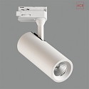 LED 3-phase track spot ISQUIA 4117/6, COB, 13W 3000K 1200lm, CRI-95, adjustable, incl. adapter, white