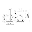 ACB Bordlampe HALO 3815/1 IP20, opal, sort