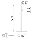 ACB Bordlampe GINA GU10 IP20, hvid 