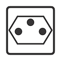 Indsats til Udend�rs Energikolonne (ALB-6244.../-662409) - Beskyttende kontaktstik IP44 / CH - Type J