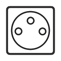 Indsats til Udend�rs Energikolonne (ALB-6244.../-662409) - Beskyttende kontaktstik IP 44 / F og B - Type E