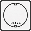 Tomt felt hul 68mm