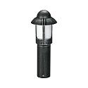 Sokkellampe Landstil Natvagt Type nr. 0531, IP44, h�jde 50cm, E27 QA55 maks. 57W, St�bt aluminium / Opalglas, sort
