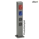 Outdoor Energy column empty Type No. 4407, IP54, max. 5 optional inserts, excl. lighting, excl. switching function, anthracite