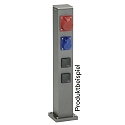 Albert Udend�rs Energikolonne tom Type nr. 4407, IP54, maks. 5 valgfri indsatser, uden belysning, uden Skiftefunktion, antracit