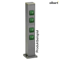 Albert Outdoor Energy column empty Type No. 4407, IP54, max. 5 optional inserts, excl. lighting, excl. switching function, anthracite