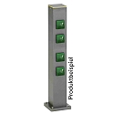 Albert Udend�rs Energikolonne tom Type nr. 4407, IP54, maks. 5 valgfri indsatser, uden belysning, uden Skiftefunktion, antracit
