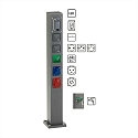 Albert Udend�rs Energikolonne tom Type nr. 4409, IP54, maks. 7 valgfri indsatser, uden belysning, uden Skiftefunktion, antracit