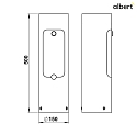 Albert Udendrs Sokkelkolonne lsbar Type nr. 4410, IP54, 2 Schuko stikkontakter + kabeludgang, uden Skiftefunktion, antracit