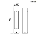 Albert socket column TYPE NO 4413 3-fold, with lock, anthracite