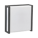 Outdoor LED House number, Wall and Ceiling luminaire Type No. 6401, 10W 3000K 900lm, anthracite / glass opal