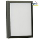 Albert Outdoor LED Wall and Ceiling luminaire Type No. 6403, IP54 IK08, 26 x 19cm, 16W 3000K 1600lm, dimmable, anthracite