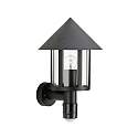 Udend�rs V�glampe Landstil Kegeltag moderne Type nr. 1824 med bev�gelsesdetektor, St�bt aluminium / Akrylglas klar