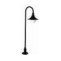 Gulvlampe Type nr. 2081, h�jde 120cm, IP44, E27 QA55 maks. 57W, St�bt aluminium / Opalglas, sort matt