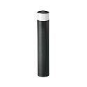 LED Pullertlampe Type nr. 2240, IP44, h�jde 58.5cm, 10W 3000K 900lm, St�bt aluminium / Akrylglas, d�mpbar, sort matt