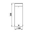 Albert socket luminaire TYPE NO 2292 square, short, switchable IP54, black