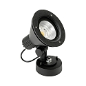 LED Outdoor Wall Spot Type No. 2355, IP54, 16W 3000K 2240lm 30�, rotatable and pivotable, dimmable, cast alu, black matt