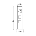 Albert Outdoor Energy column empty Type No. 4405, IP54, max. 3 optional inserts, excl. lighting, excl. switching function, black matt