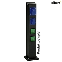 Albert Outdoor Energy column empty Type No. 4407, IP54, max. 5 optional inserts, excl. lighting, excl. switching function, black