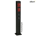 Albert Outdoor Energy column empty Type No. 4409, IP54, max. 7 optional inserts, excl. lighting, excl. switching function, black