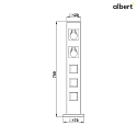 Albert energy column TYPE NO 4417 5-fold, without inserts, black