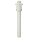 Pullertlampe Landstil Natvagt Type nr. 2025 med bev�gelsesdetektor, IP44, h�jde 90cm, E27, St�bt aluminium / Opal, hvid-guld
