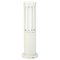 Udend�rs Sokkellampe Type nr. 0507, IP44, h�jde 50cm, E27 maks. 20W (LED), St�bt aluminium / Opalglas, hvid