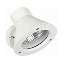 Udend�rs V�gspot Type nr. 2155, IP54, E27 PAR30 maks. 75W, drejelig og svingbar, St�bt aluminium / Sikkerhedsglas, hvid