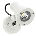 LED Udend�rs V�gspot Type nr. 2353, IP54, 230V AC/DC, 8W 3000K 800lm 30�, drejelig og svingbar, kabel, hvid matt