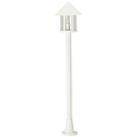 Gulvlampe Landstil Kegeltag moderne Type nr. 4126, h�jde 125cm, IP44, E27 QA55 maks. 57W, St�bt aluminium / klar, hvid matt