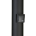Installationshus D - TYPE C/F � 10CM overflademonteret version, med d�ksel, med stikkontakt, sort