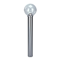 Pullertlampe Type nr. 2261 med Kugle sk�rm � 20cm, 90cm, IP44, E27 QA55 maks. 57W, rustfrit st�l poleret / glas klar