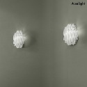 Wall luminaire AP AURA, E27, IP20, Murano glass, white