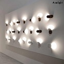 Axolight LED wall luminaire AP LIK, 16.6W, 2700K, 1480lm, IP20, matt nickel