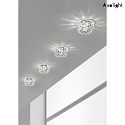 Axolight Recessed luminaire FA FEDORA, crystal glass, GU10, IP20, white