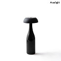 Axolight battery table lamp LT LED FLOAT with USB connection, dimmable IP55, black dimmable