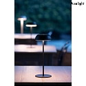 Axolight battery table lamp LT LED FLOAT with USB connection, dimmable IP55, black dimmable