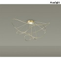 Axolight LED ceiling luminaire PL HOOPS 3, 17W, 3000K, 1330lm, IP20, gold