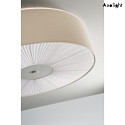 Axolight Loftlampe PL SKIN 070 med dksel E27 IP20, beige, hvid dmpbar