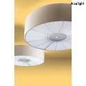 Axolight Ceiling luminaire PL SKIN 070, E27, IP20, with cover below, beige / warm white