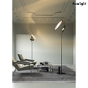 Axolight LED floor luminaire PT CUT, 21W, 3000K, 1665lm, IP20, black