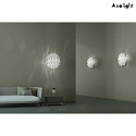 Axolight Pendant luminaire SP AURA 45, E27, IP20, Murano glass, white