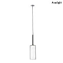 Axolight Recessed pendant luminaire SP SPILLRAY PI, incl. G4 LED, 1.5W, 3000K, IP20, chrome, crystal glass